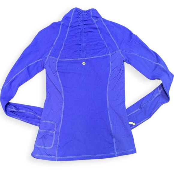 LULULEMON Women’s Cobalt Blue Run: Trail Tech Long Sleeve Pullover Size 4 - Picture 3 of 4